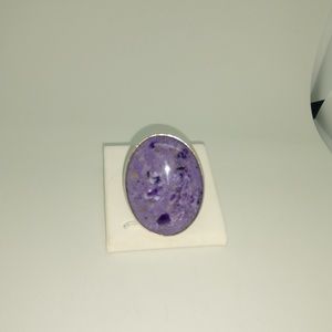 Charoite Sterling Silver Ring
